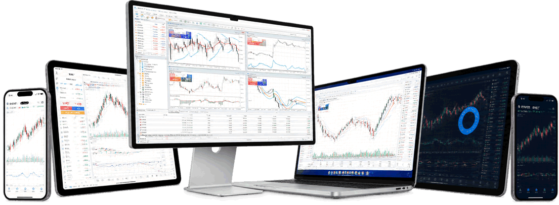MetaTrader 5 multi-chart trading interface